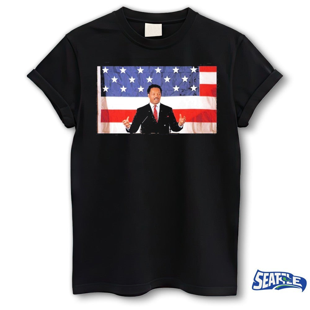 Jesse Jackson USA Flag Speech Civil Rights Leader 1941-2026 shirt