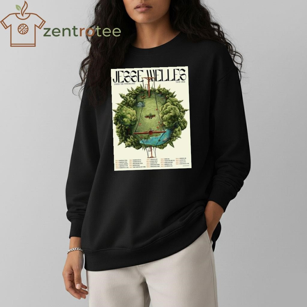 Jesse Welles Under The Powerlines Tour 2026 North America City Dates shirt
