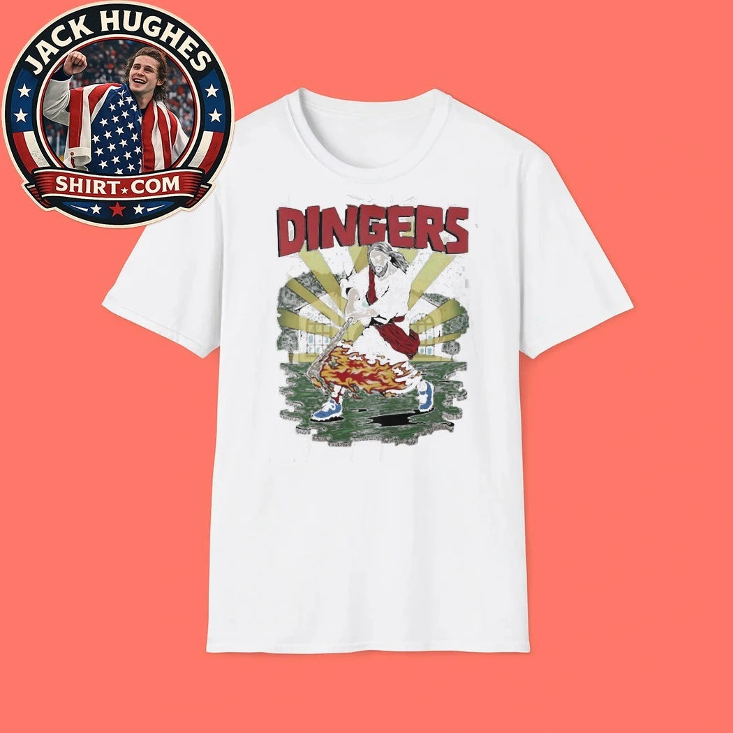 Jesus Dingers Baseball Sunburst Shirt