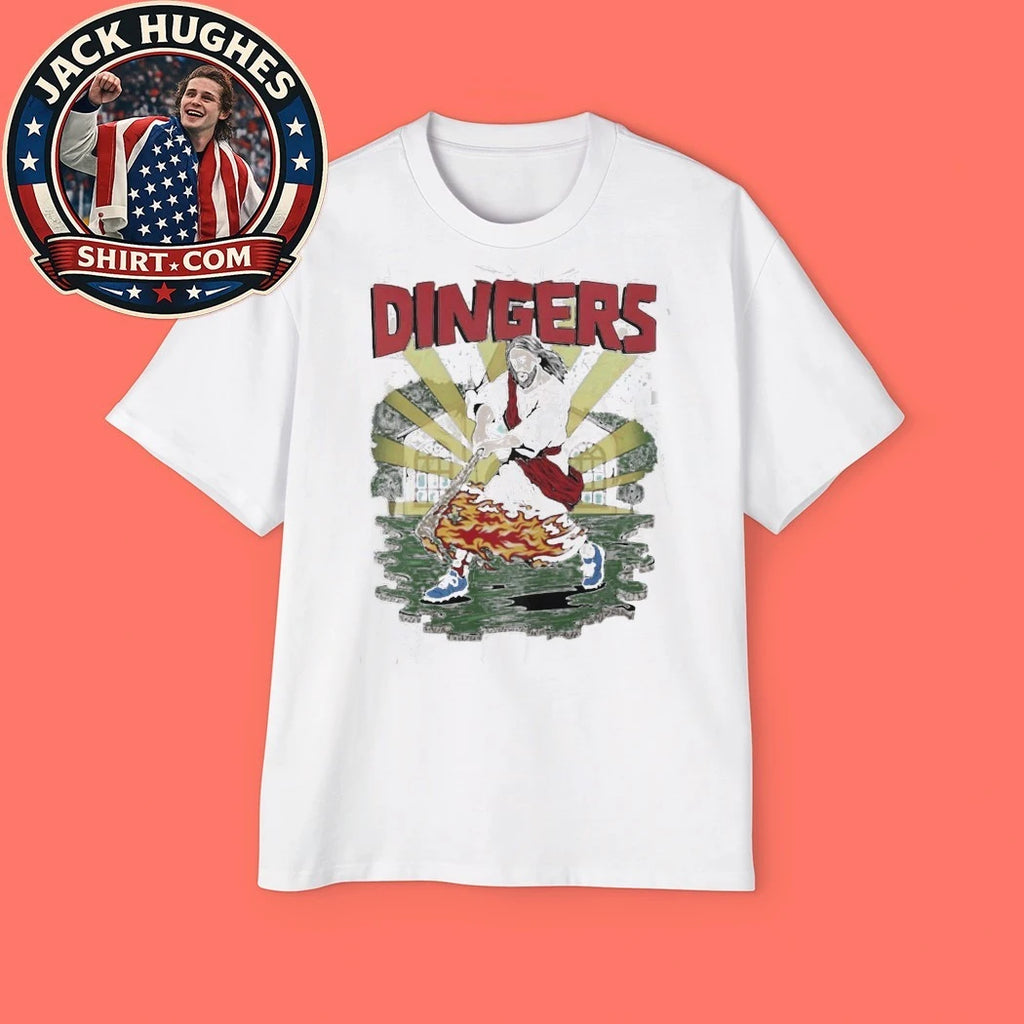 Jesus Dingers Baseball Sunburst Shirt
