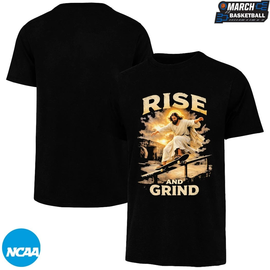 Jesus Rise And Grind Skateboard T-shirts