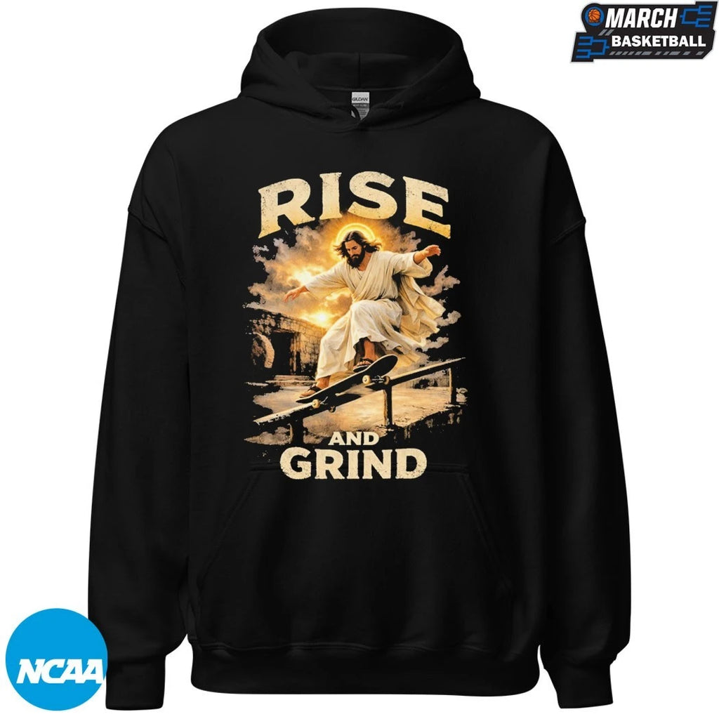 Jesus Rise And Grind Skateboard T-shirts