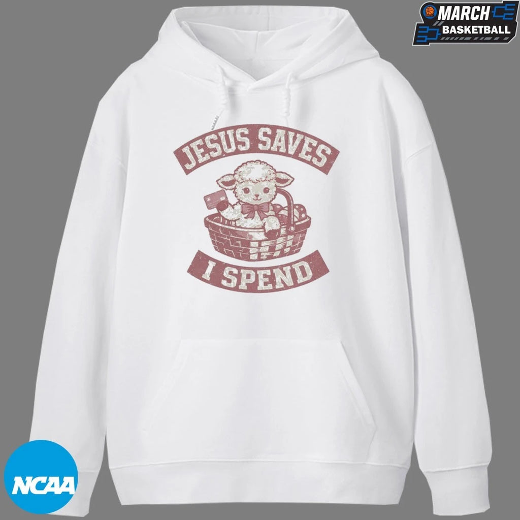 Jesus Saves I Spend Lamb T-shirts