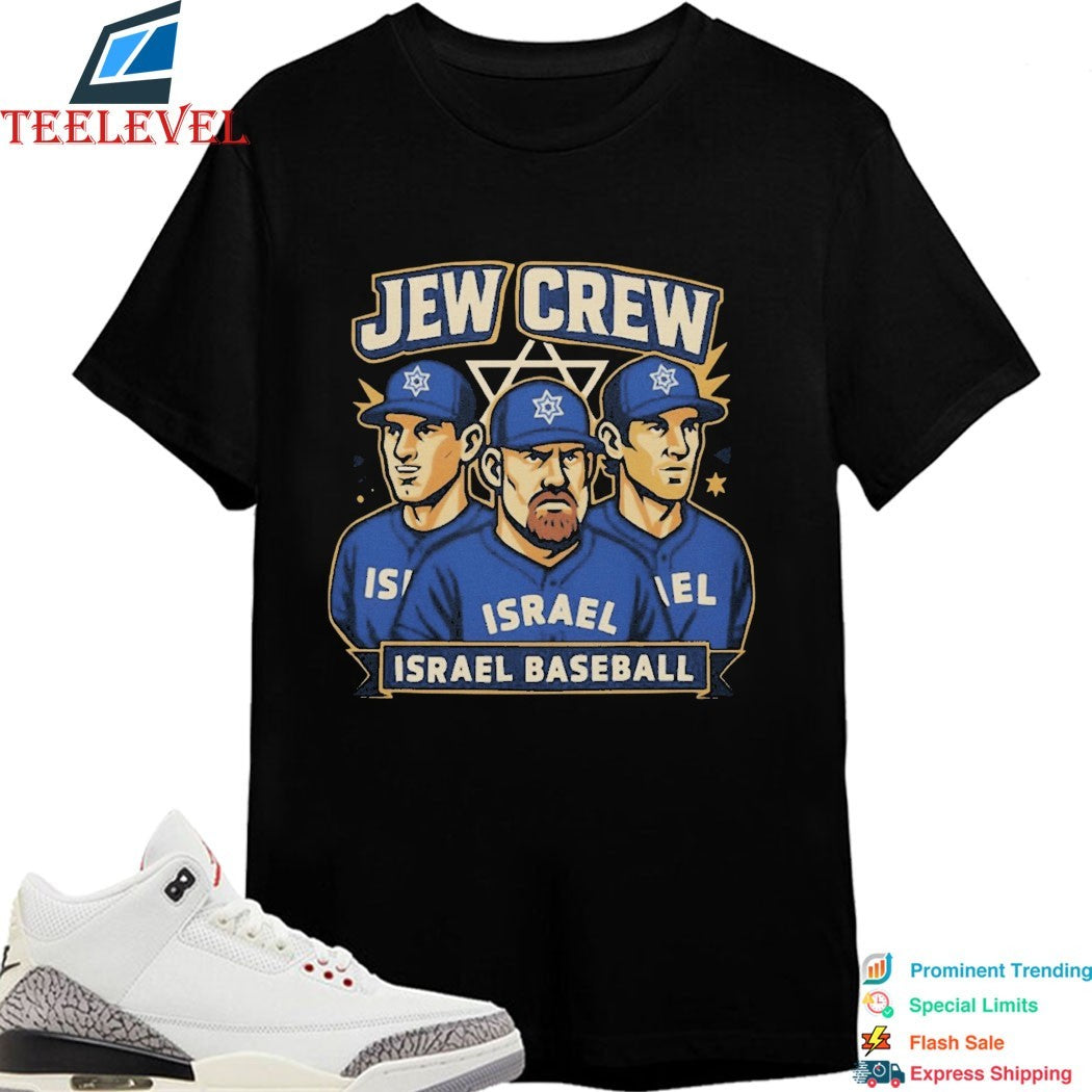 Jew Crew Israel Baseball T-Shirts
