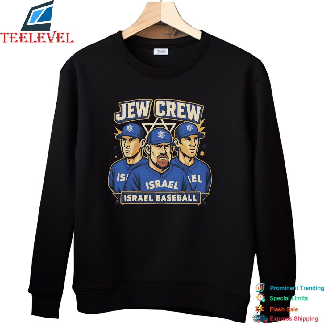 Jew Crew Israel Baseball T-Shirts