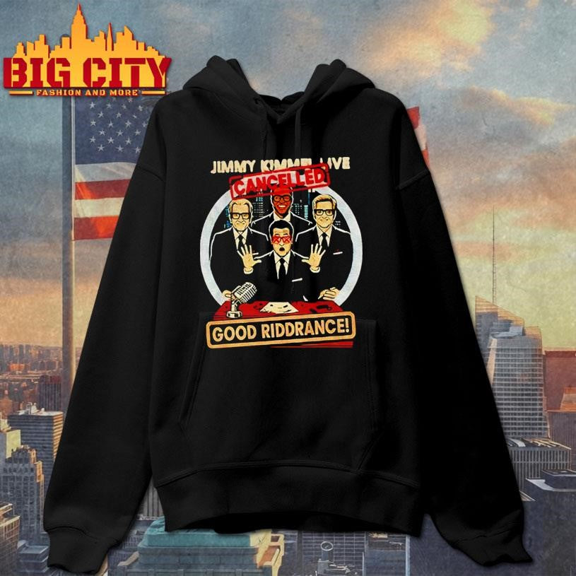 Jimmy Kimmel live cancelled good riddance cartoon shirt