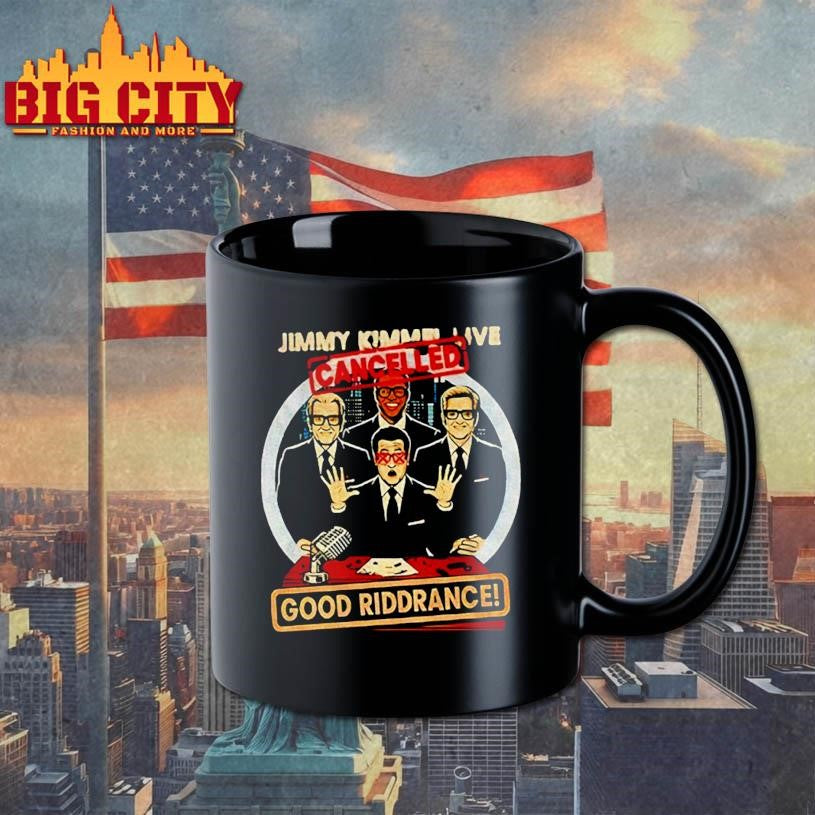 Jimmy Kimmel live cancelled good riddance cartoon shirt