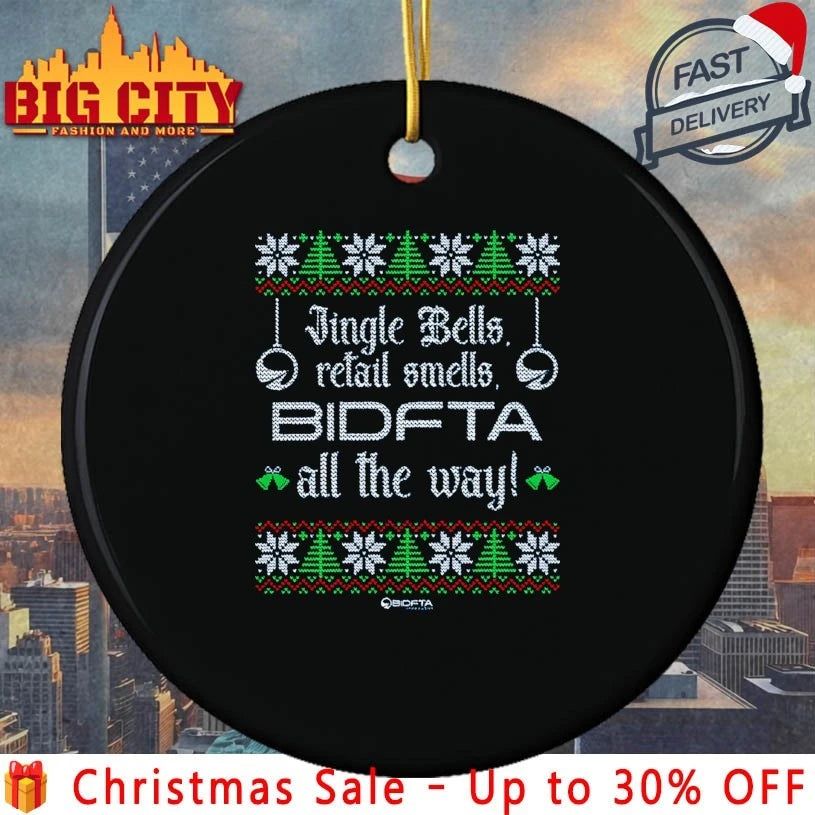 Jingle Bells Retail Smells BIDFTA all the way ugly christmas shirt