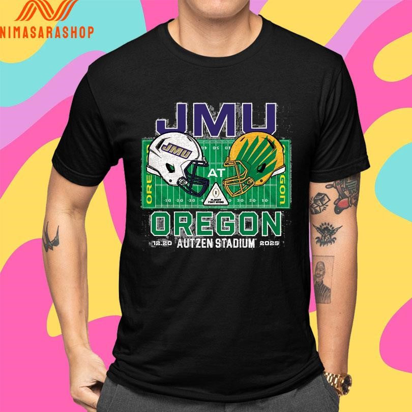 Jmu Vs Oregon Autzen Stadium 12 20 2025 College Football Playoff Shirts