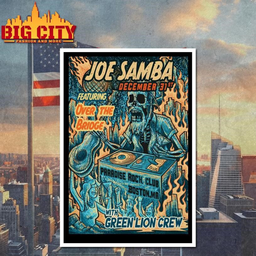 Joe Samba Boston MA 12.31.2025 NYE Poster Shirt