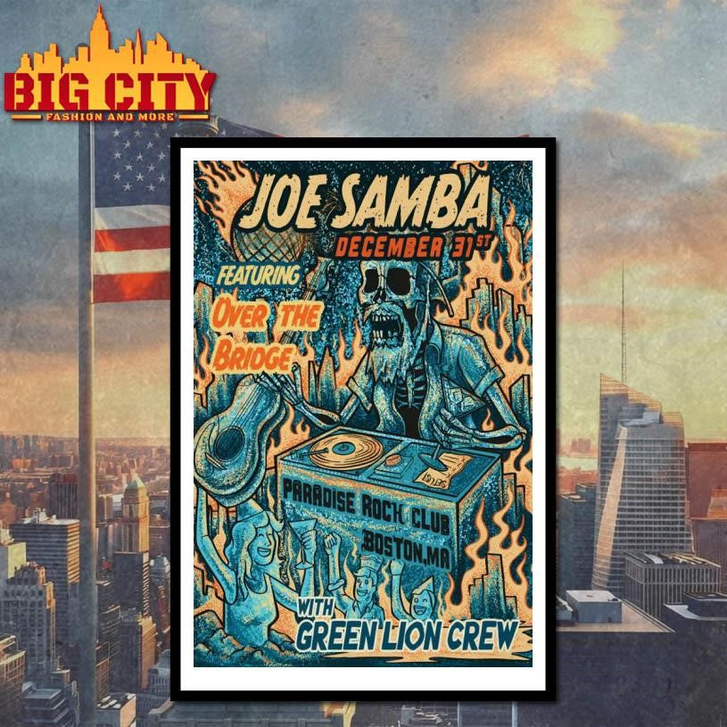 Joe Samba Paradise Rock Club In Boston MA Dec 31 2025 Poster Shirt
