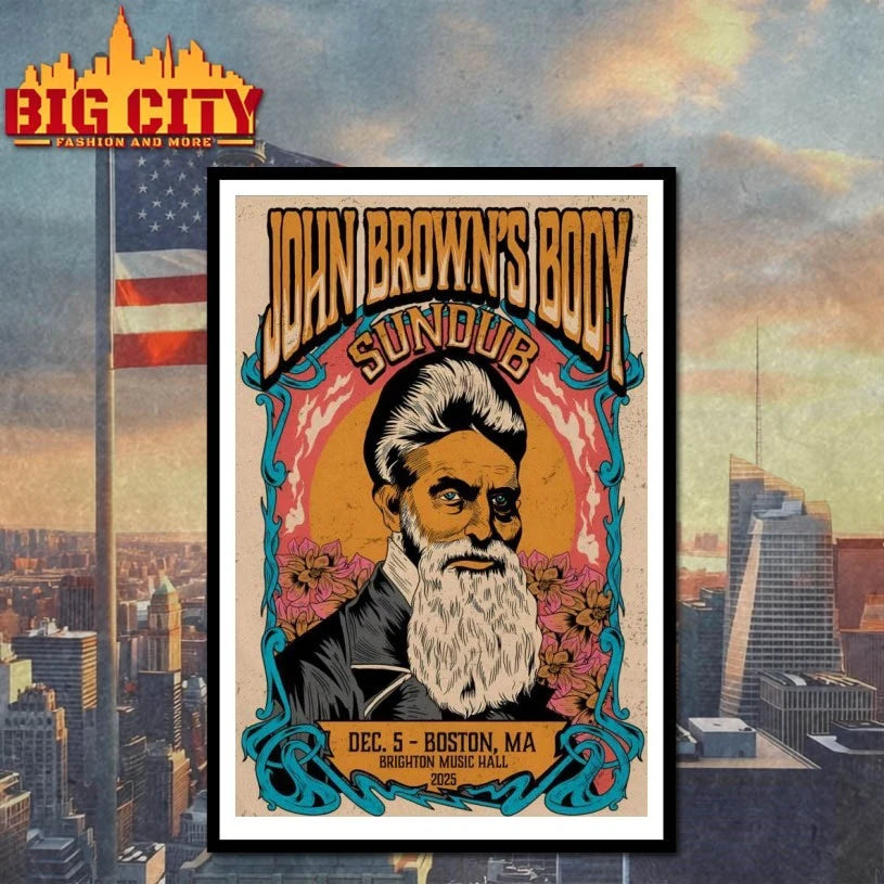 John Brown’s Body Dec 5 2025 Brighton Music Hall Boston MA poster shirt