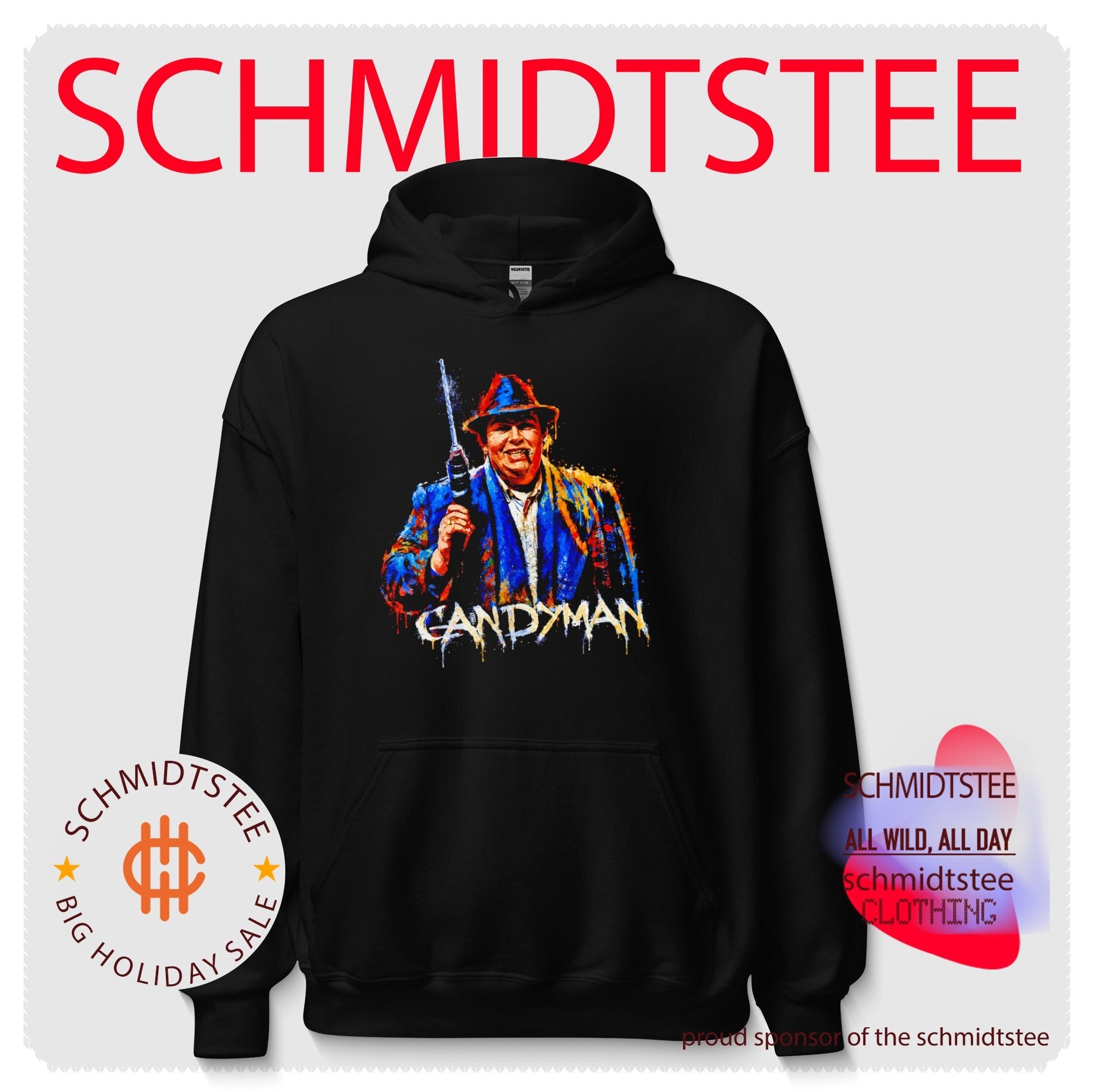 John Candy Candyman Distressed Mashup parody shirt