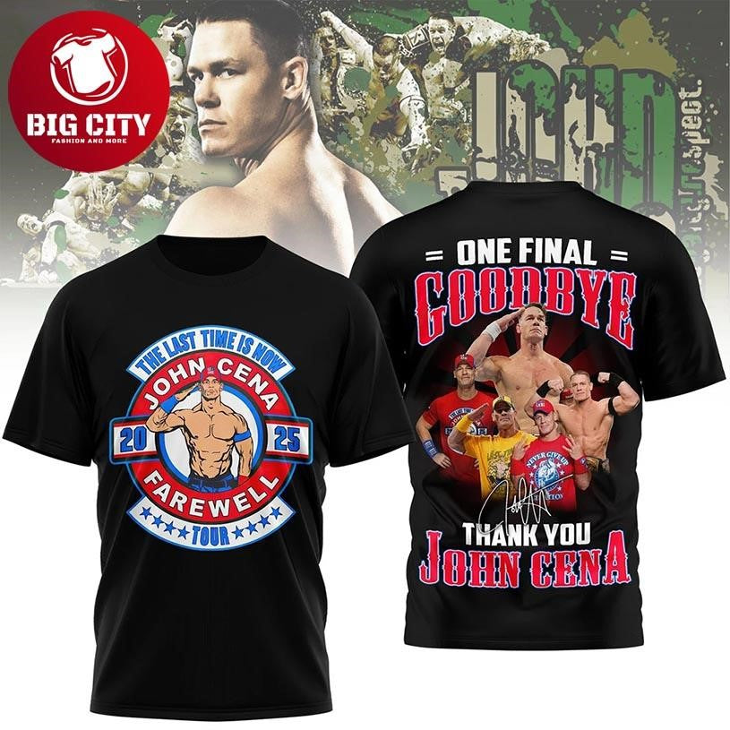 John Cena Farewell Tour 2025 One Final Goodbye Wrestling Fan Tribute Two Sided Shirt
