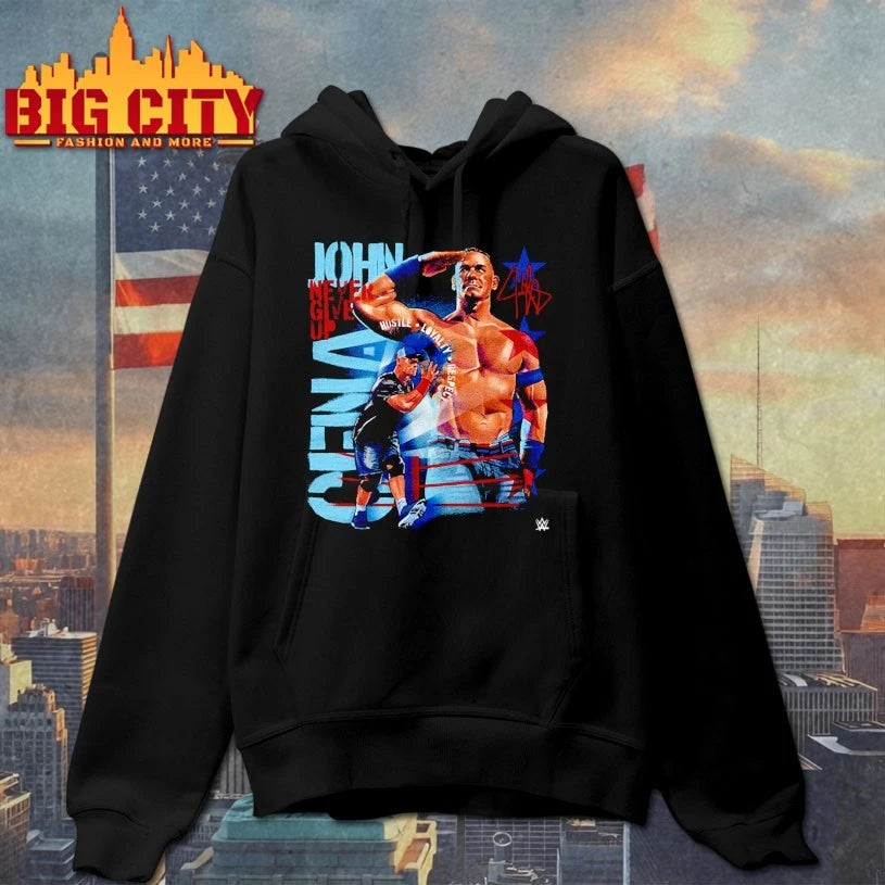 John Cena Never Give Up Salute signature graphic shirt
