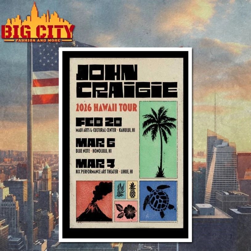 John Craigie Hawaii 2026 Shows Poster shirt