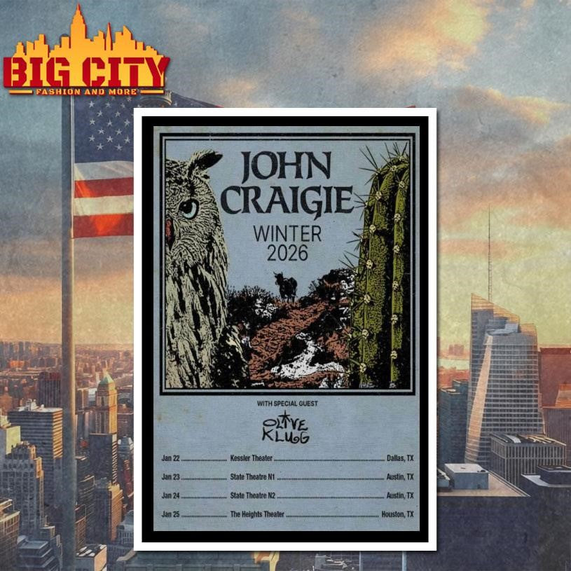 John Craigie Winter 2026 New Poster Shirt