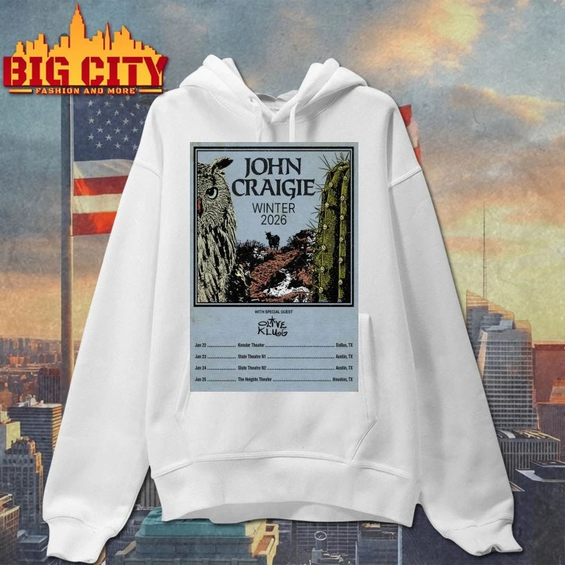 John Craigie Winter 2026 Tour Poster shirt