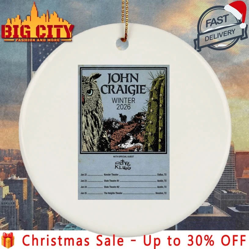 John Craigie Winter 2026 Tour Poster shirt