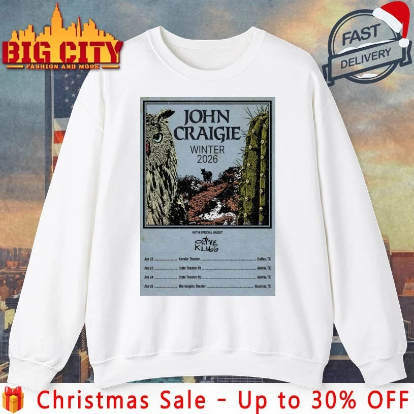 John Craigie Winter 2026 Tour Poster shirt