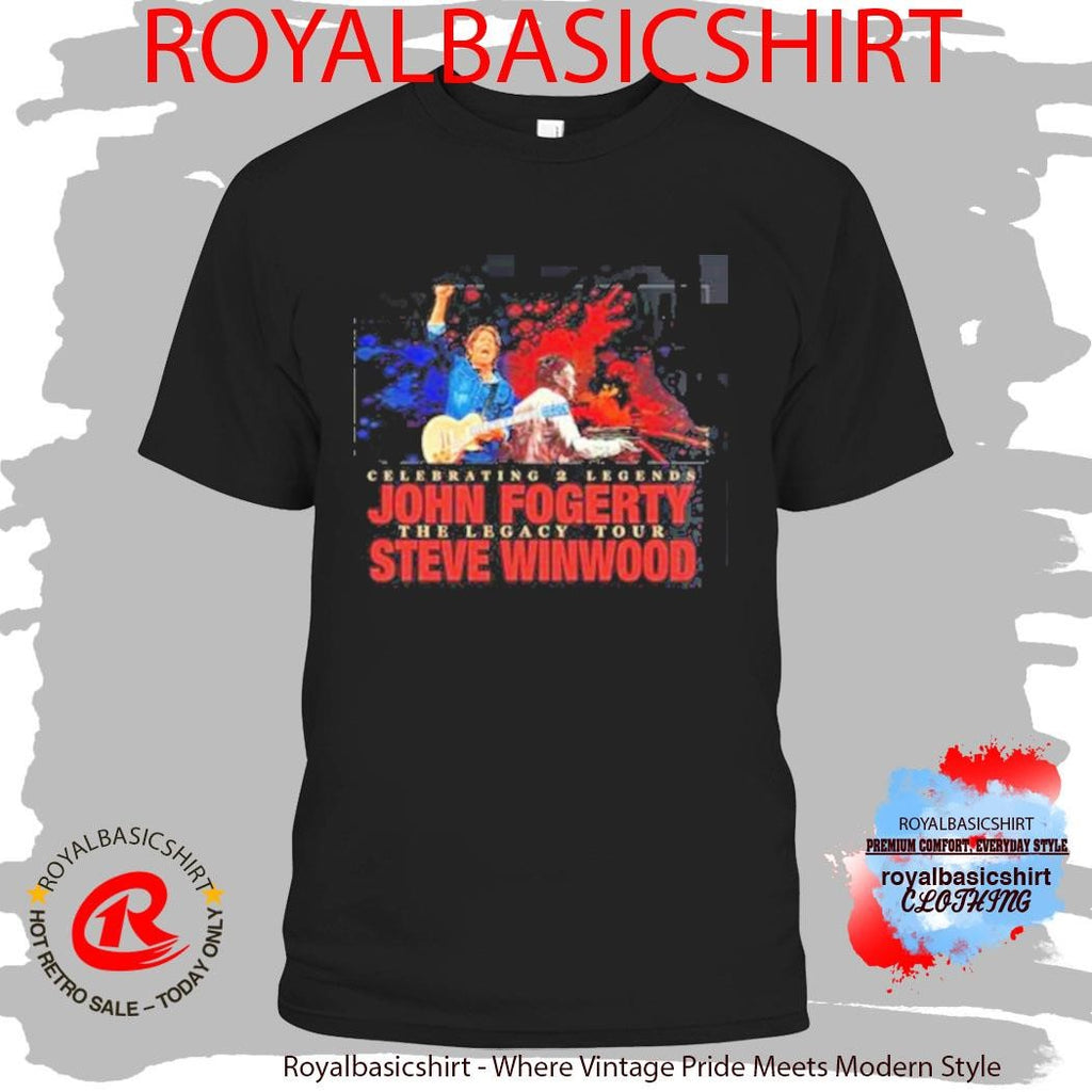 John Fogerty With Steve Winwood Celebrating 2 Legends The Legacy Tour 2026 Schedule Dates T-Shirt