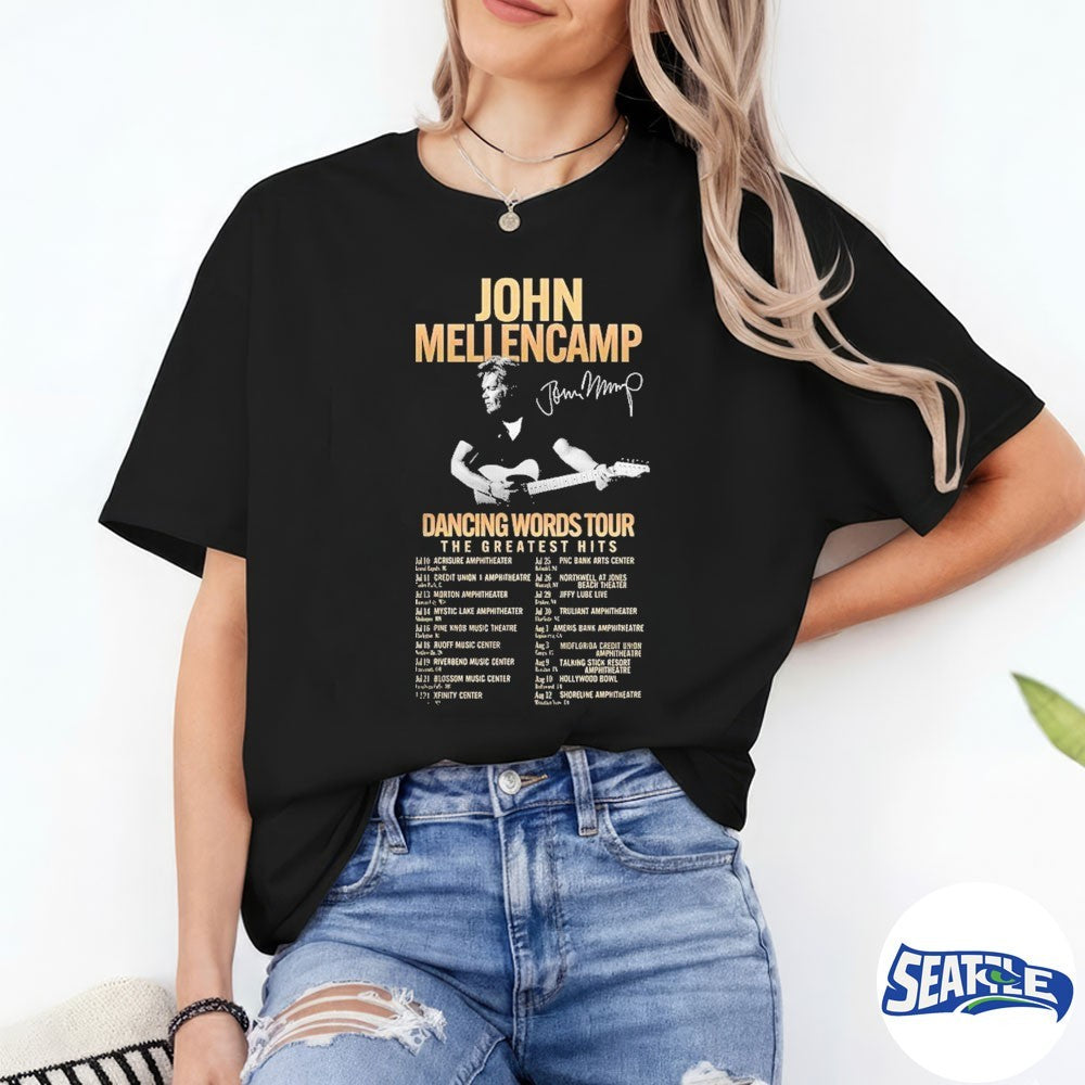 Johnn Mellencamp Dancing Words Tour Dates 2026 shirt