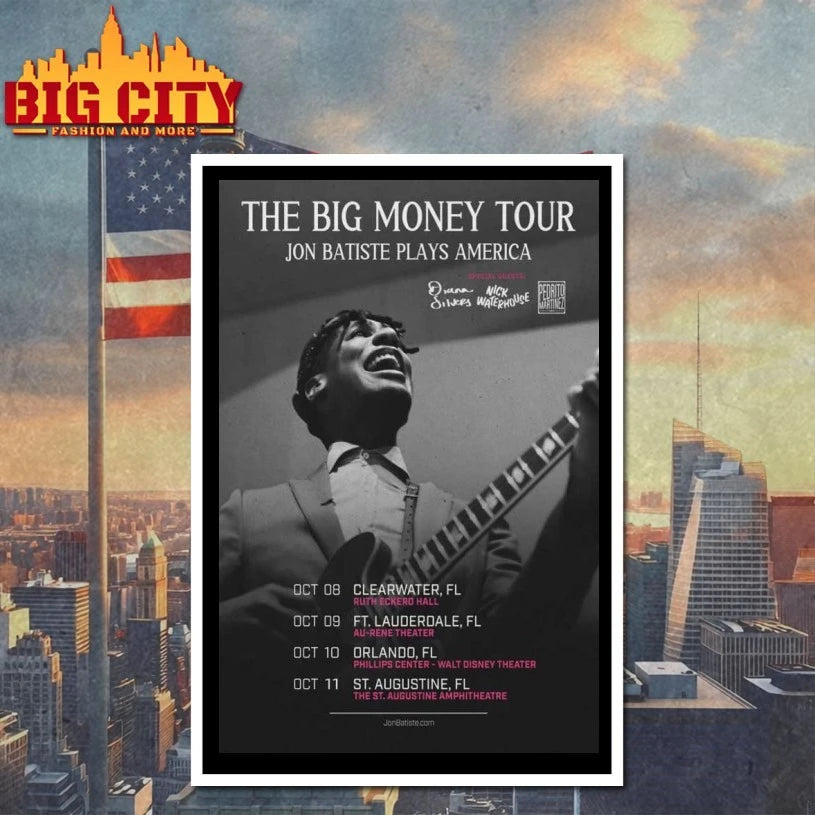 Jon Batiste The Big Money Tour Florida Oct 2025 Poster shirt
