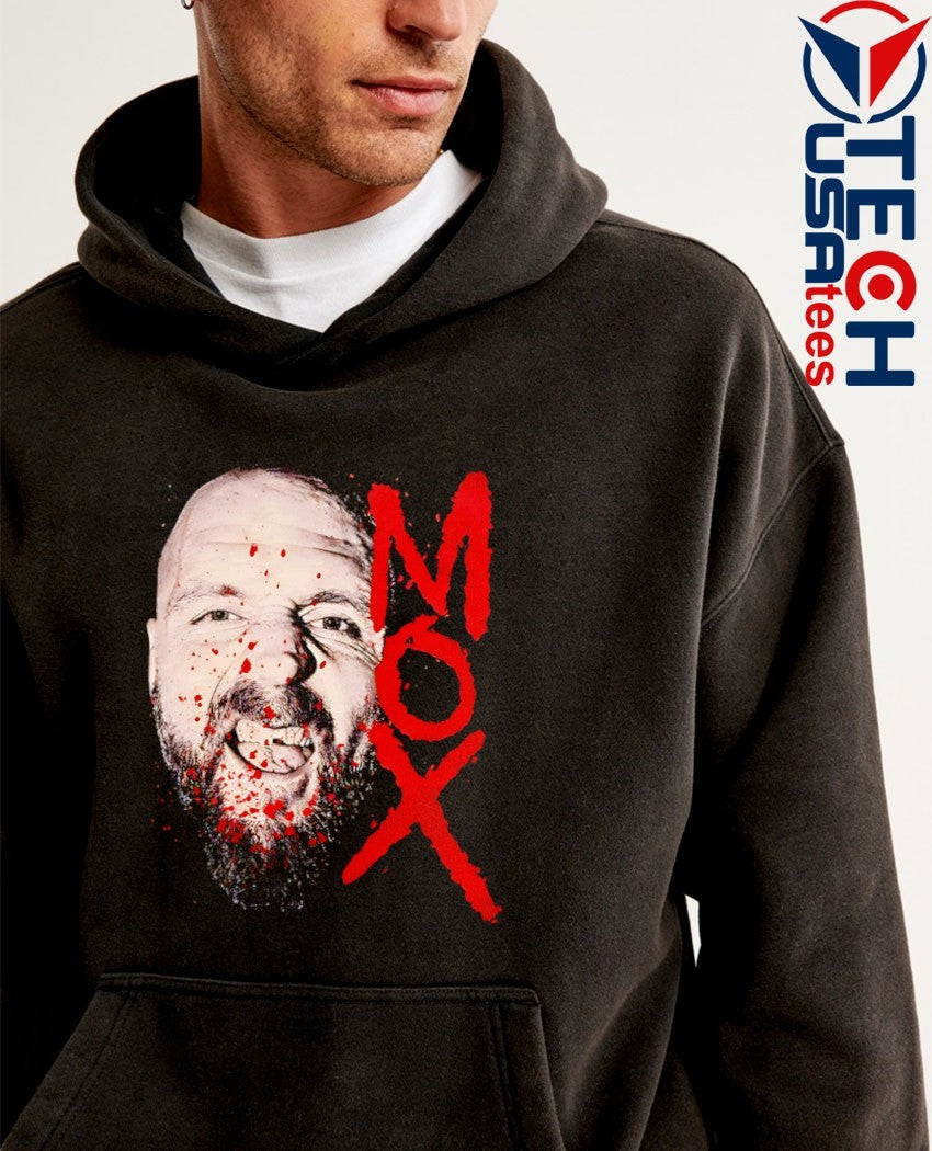 Jon Moxley big face blood shirt
