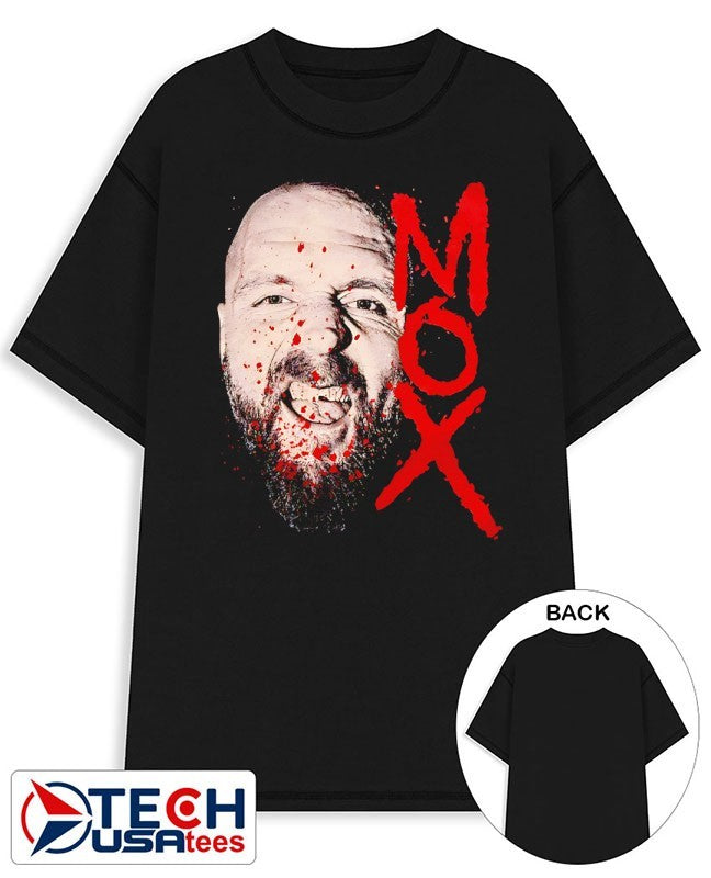Jon Moxley big face blood shirt