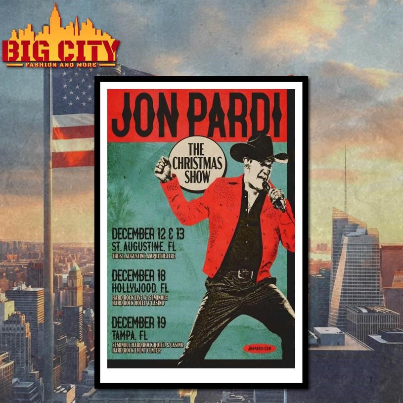 Jon Pardi Dec 12-13 2025 St. Augustine Amphitheatre In St. Augustine, FL Poster Shirt