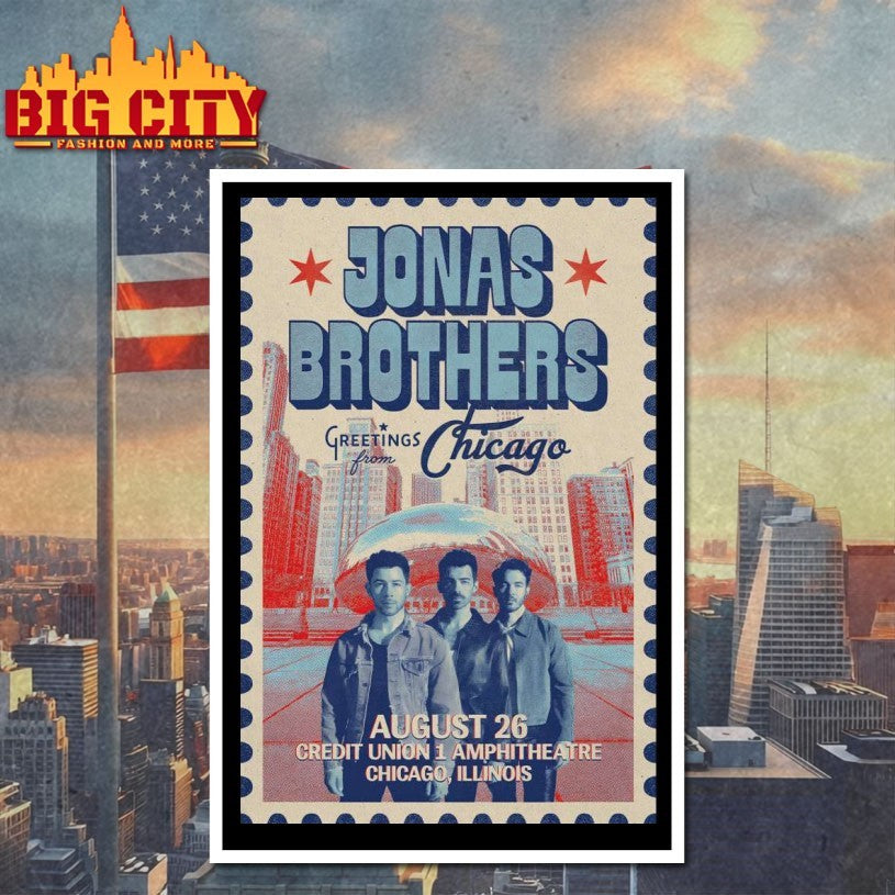 Jonas Brothers August 26 2025 Credit Union 1 Amphitheatre In Tinley Park IL Poster Shirts