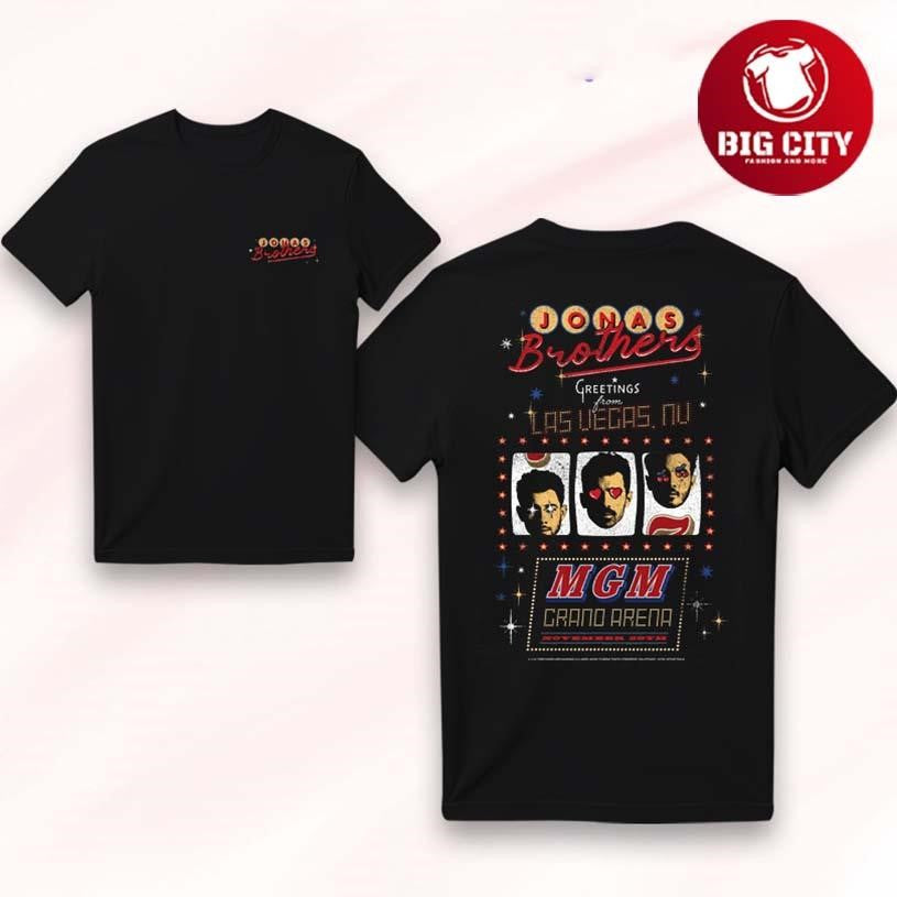 Jonas Brothers MGM Grand Garden Arena Las Vegas Nov 29 2025 Two Sided Shirt