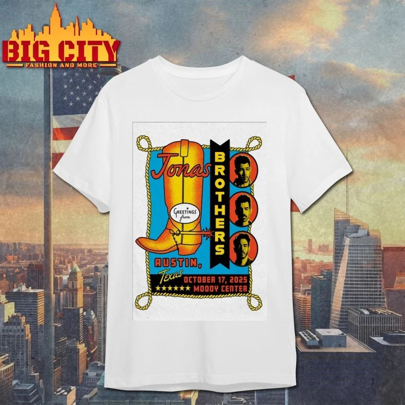 Jonas Brothers Oct 17 2025 Austin Event Poster Shirt
