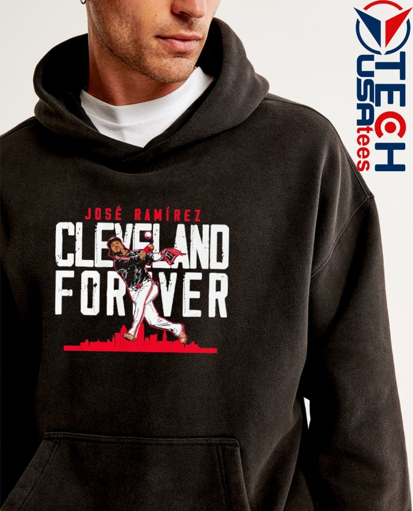 Jose Ramirez Cleveland forever Cleveland Guardians Baseball skyline shirt