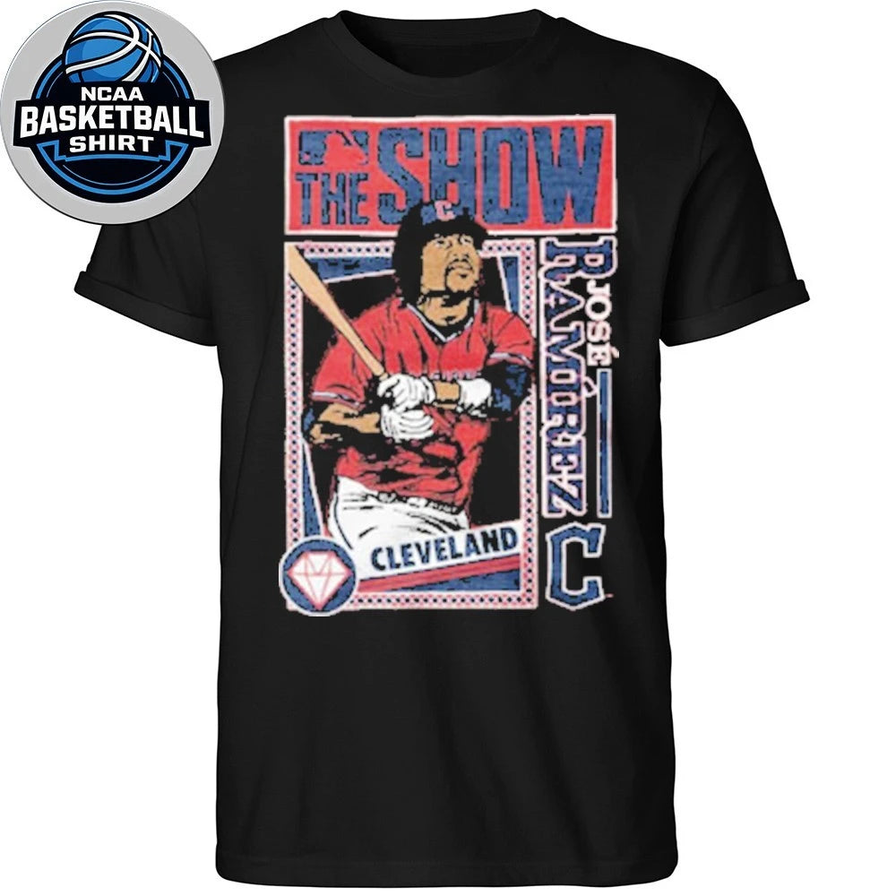 José Ramírez, baseball star of the Cleveland Guardians, is featured in the popular video game MLB The Show Shirt