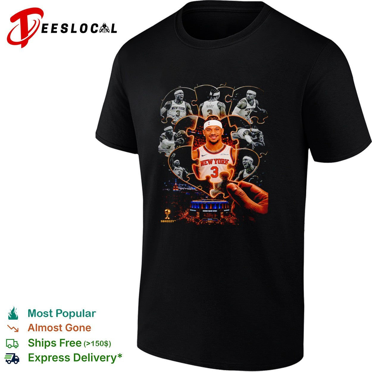 Josh Hart New York Knicks NBA puzzle piece shirt