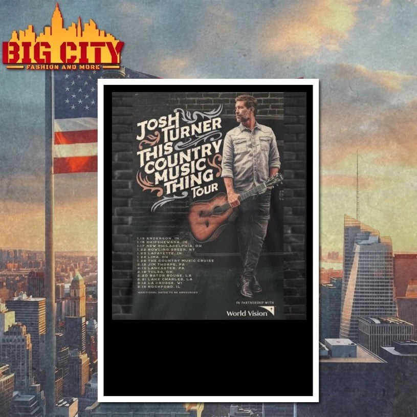 Josh Turner This Country Music Thing Tour 2026 poster shirt