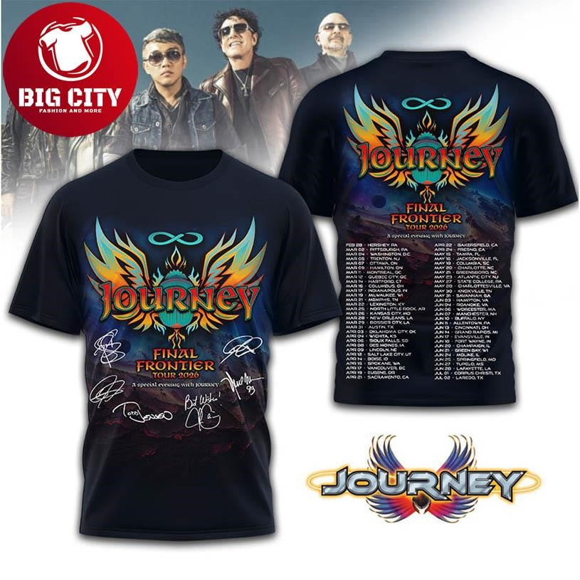 Journey Final Frontier Tour 2026 Two Sided Shirt