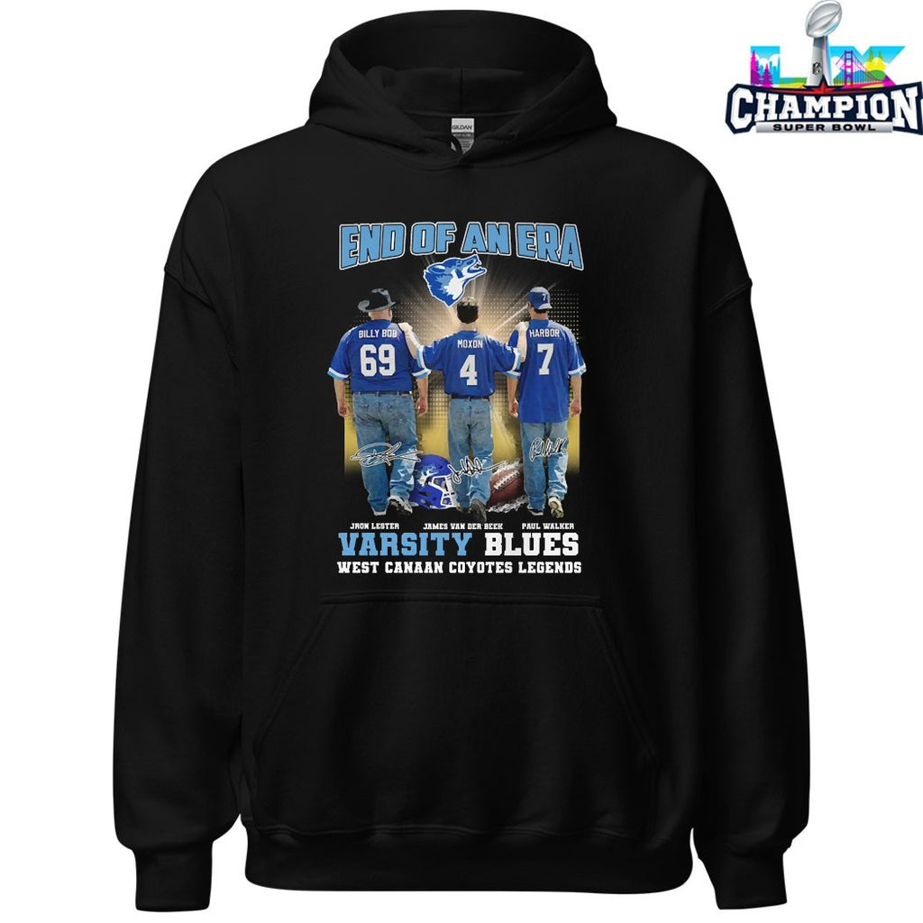 Jron Lester Billy Bob James Van Der Beek Mox Paul Walker Harbor End Of An Era Varsity Blues West Canaan Coyotes Legends Signatures T-shirts