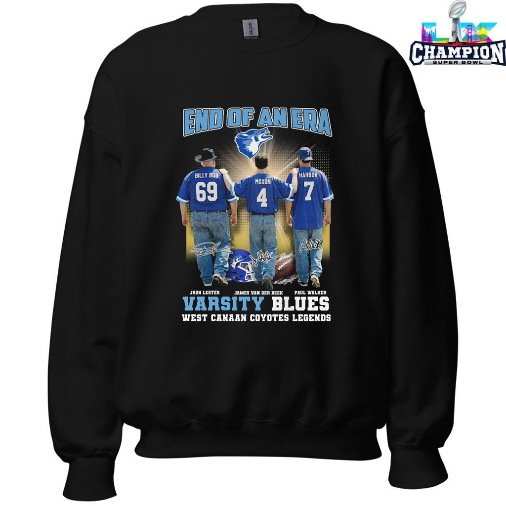 Jron Lester Billy Bob James Van Der Beek Mox Paul Walker Harbor End Of An Era Varsity Blues West Canaan Coyotes Legends Signatures T-shirts