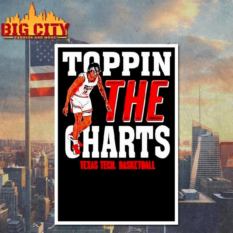 Jt Toppin Texas Tech Red Raiders Basketball Toppin The Charts Player Shirt