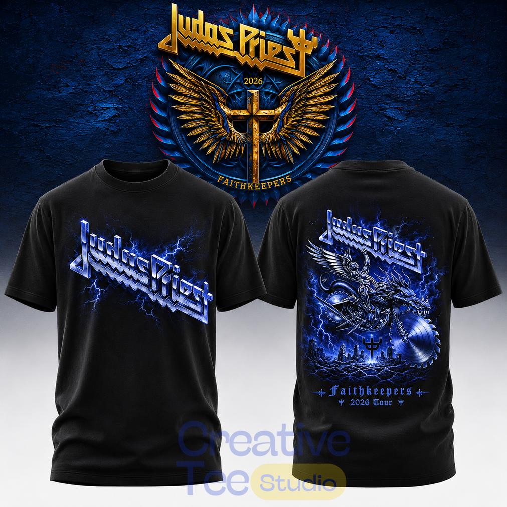 Judas Priest Faithkeepers 2026 Tour Wings Black Edition 3D Shirt