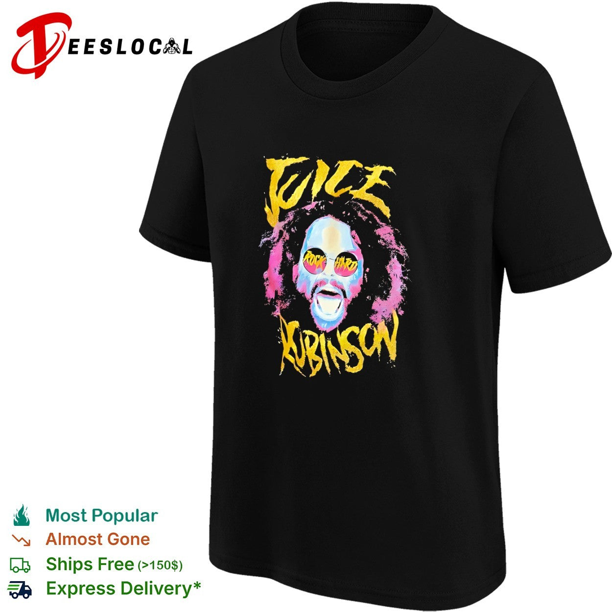 Juice Robinson AEW Rock Hard Sunglasses shirt