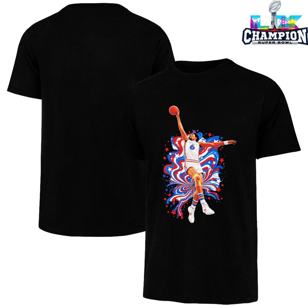 Julius Erving Phunkadelic Dr. J Philadelphia 76ers T-shirts