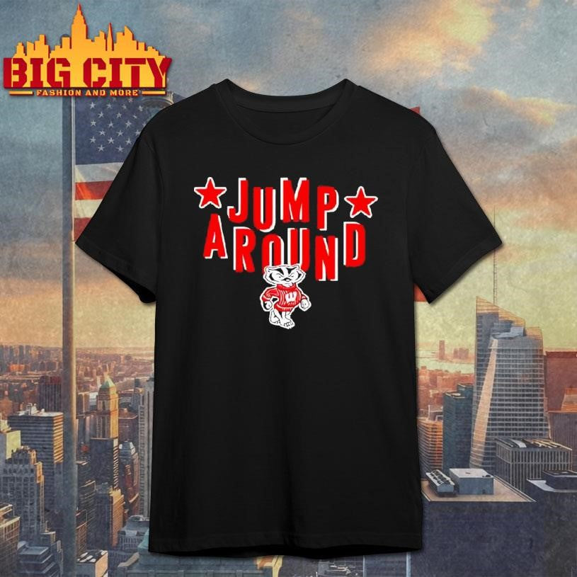 Jump Around Wisconsin Badgers Mascot Shirt