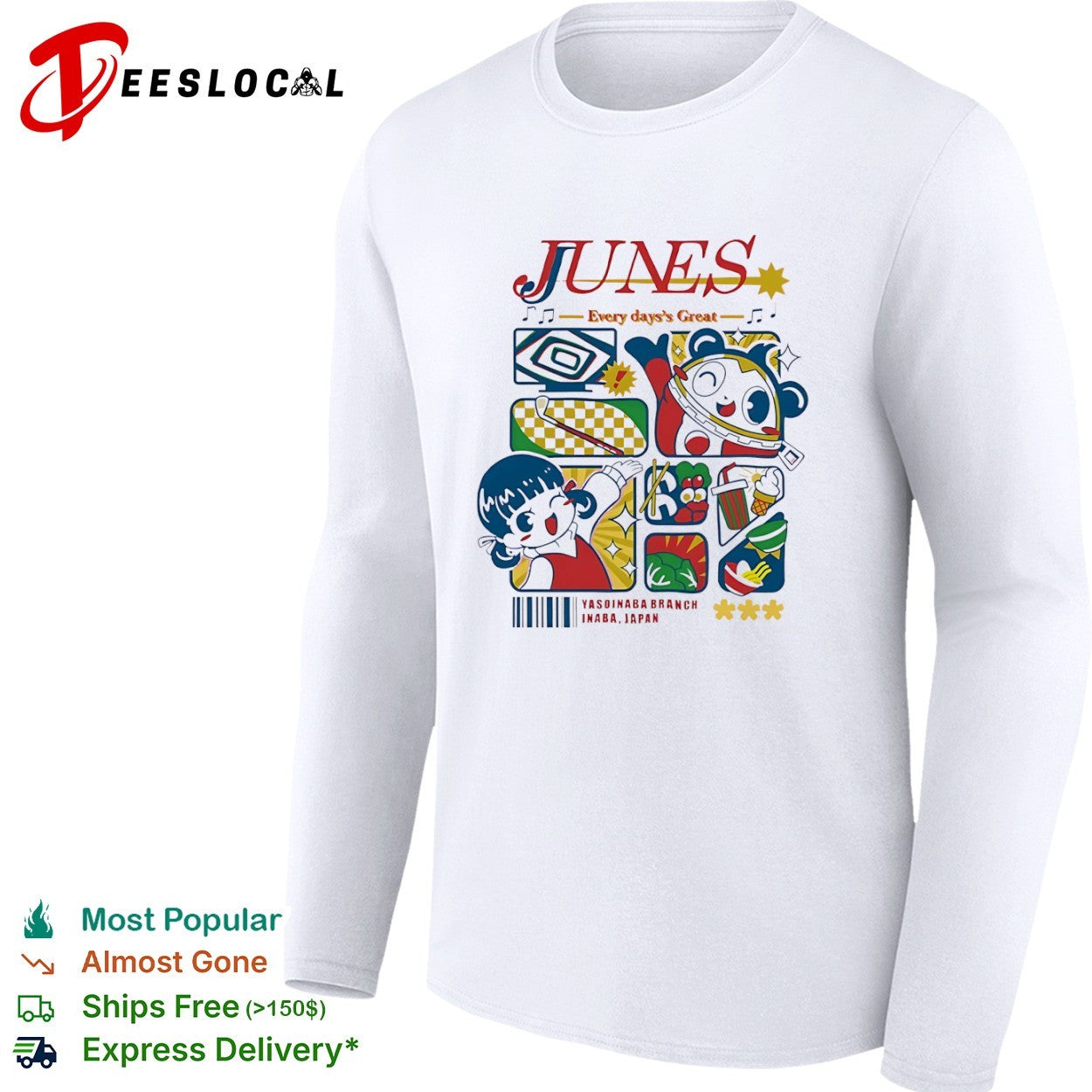 Junes Every days Great Nanako Dojima Teddie Persona 4 Inaba Japan Yasoinaba shirt