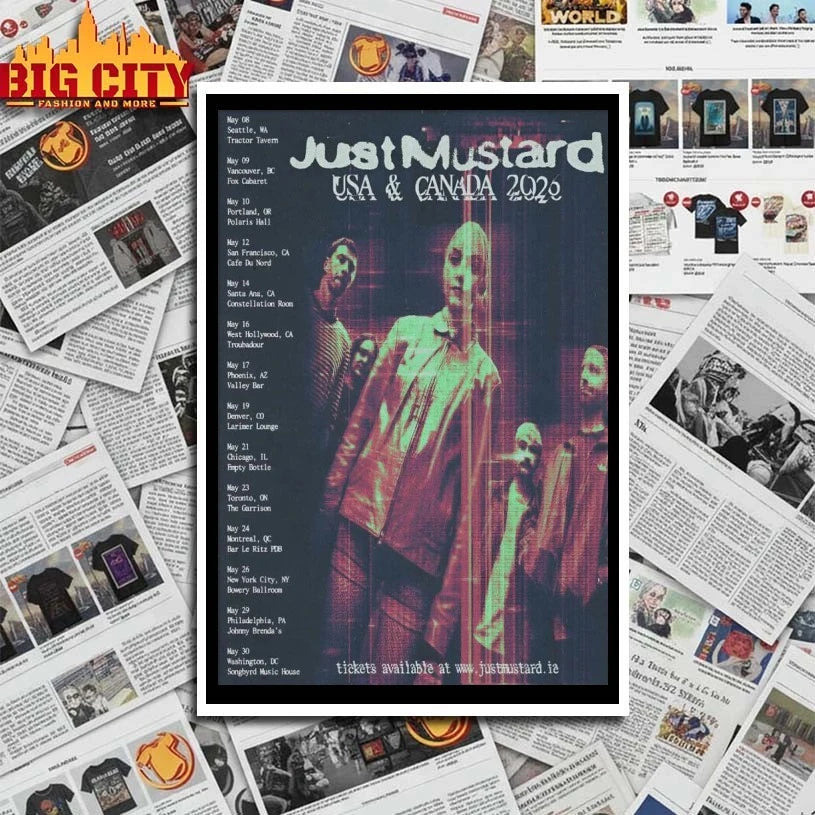 Just Mustard American And Canada Tour 2026 Poster Shirts