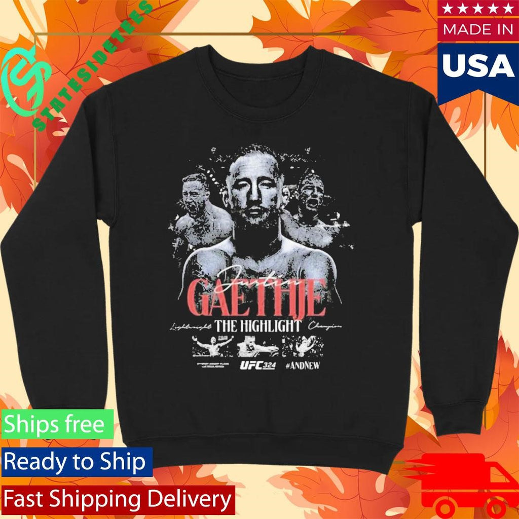 Justin Gaethje Ufc 324 Andnew Interim Lightweight Champion T-Shirt