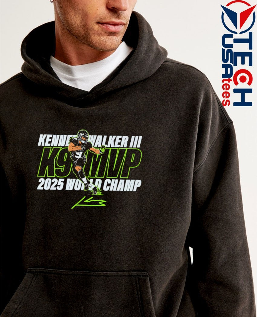 K9 MVP Kenneth Walker III 2025 World Champ signature shirt