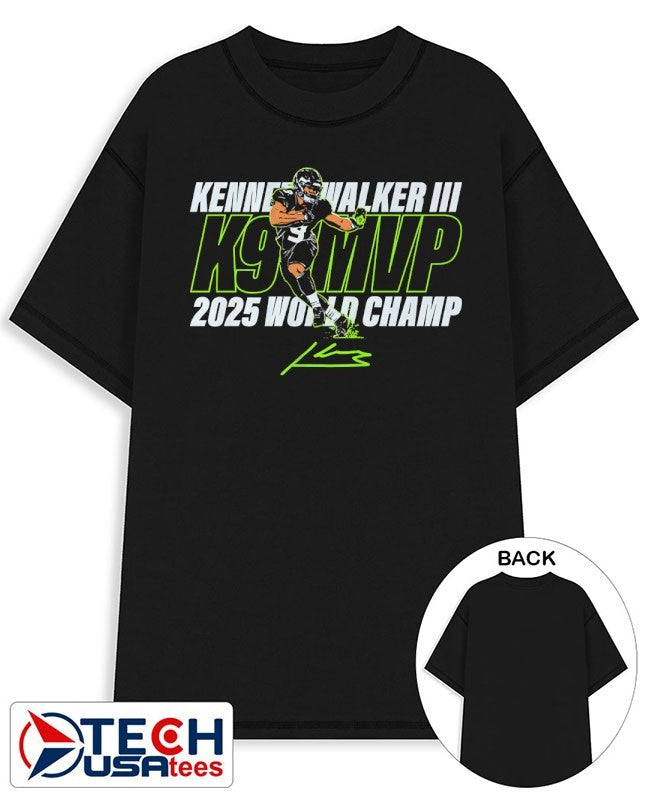 K9 MVP Kenneth Walker III 2025 World Champ signature shirt